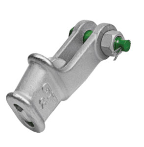 Green pin open wedge socket with safety bolt